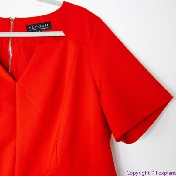 NEW Eloquii Sheath Dress with Cut Out star Neckline exposed zipper, size 18 - Picture 8 of 16